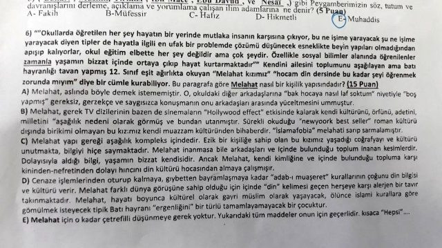 MEB, öğrenciyi aşağılayan soruyu soran öğretmenle ilgili soruşturma başlattı - Resim : 1