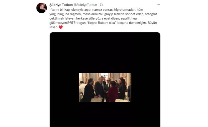 Şükriye Tutkun: Erdoğan ‘Keşke babam olsa’ boşuna dememişim - Resim : 1