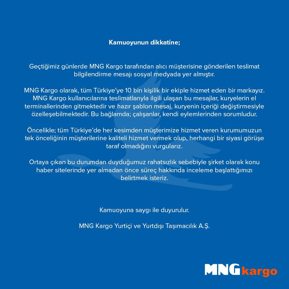MNG Kargo'dan 'HDP PKK' açıklaması - Resim : 1