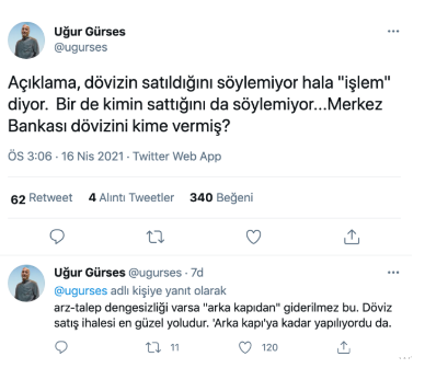 Uğur Gürses: Merkez Bankası dövizini kime vermiş? - Resim : 1