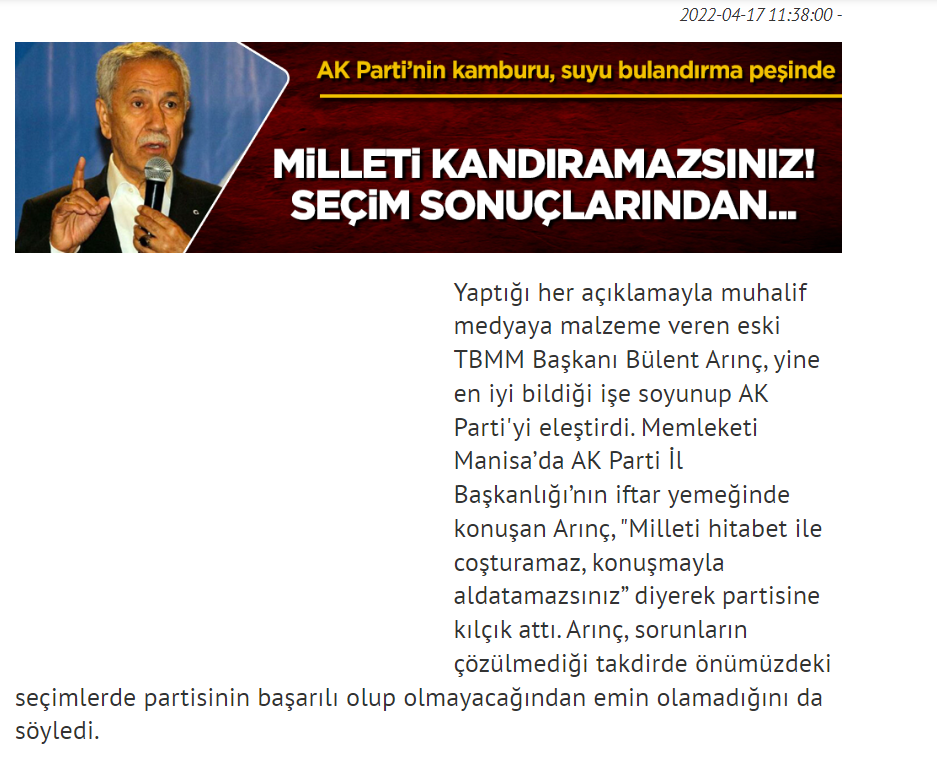 Yandaş gazeteden Bülent Arınç'a sert ifadeler: AK Parti'nin kamburu... - Resim : 1