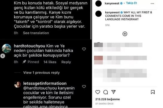 Kanye West Türk takipçilerinin yorumlarını paylaştı: Neden tüm yorumlarımın ilk 8 tanesi bu dilde? - Resim : 1