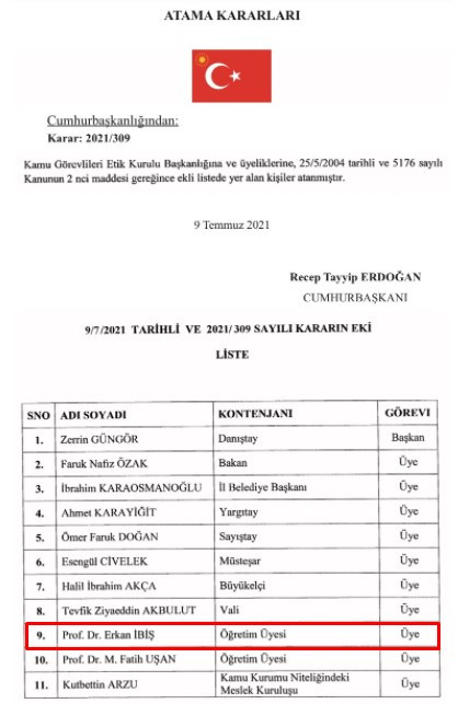 İhraç listesinin mimarı 'Etik' Kurulu'na atandı - Resim : 1