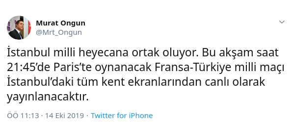 İBB kentin tüm ekranlarında Fransa - Türkiye karşılaşmasını yayınlayacak - Resim : 1