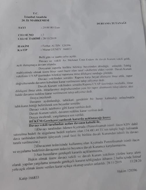 Kanser hastası SGK'ya açtığı ilaç davasını kazandı - Resim : 2