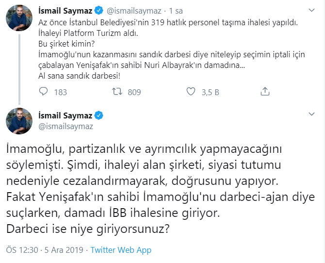 İBB ihalesini 'damat' kazandı - Resim : 1