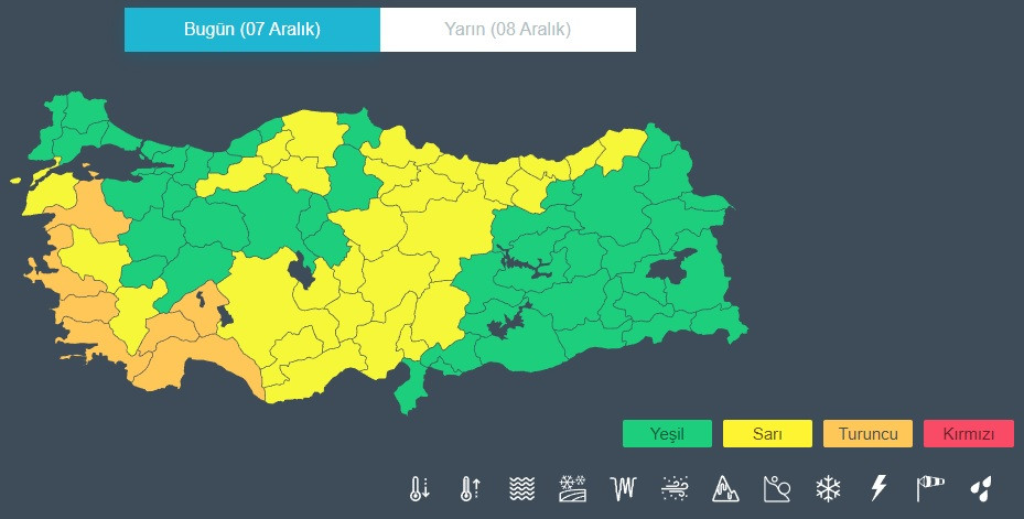 Meteoroloji'den 28 ile sarı kodlu uyarı - Resim : 1