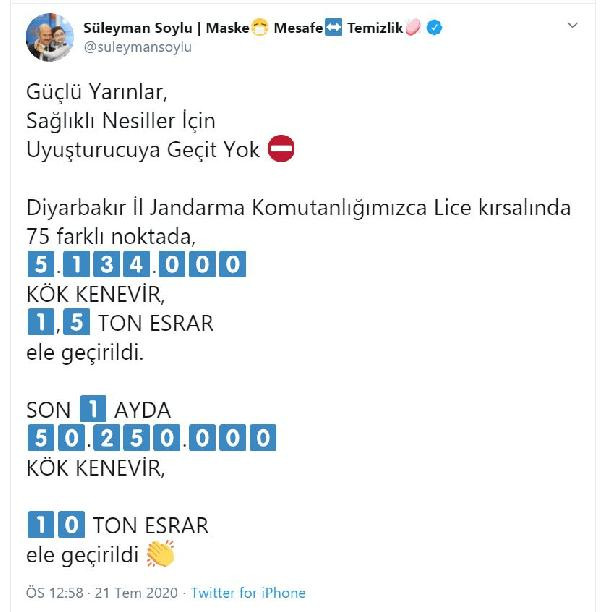 Diyarbakır'da 5 milyon 134 bin kök kenevir ve 1,5 ton esrar ele geçirildi - Resim : 1