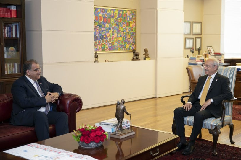 Kılı&ccedil;daroğlu, KKTC &Ccedil;alışma ve Sosyal G&uuml;venlik Bakanı Faiz Sucuoğlu'nu kabul etti - Resim : 1