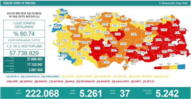 Türkiye'de koronavirüsten son 24 saatte 37 kişi hayatını kaybetti - Resim : 1