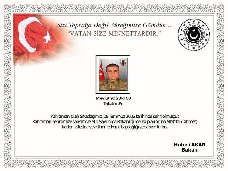 MSB'den acı haber: Şehit sayısı 3'e yükseldi - Resim : 1