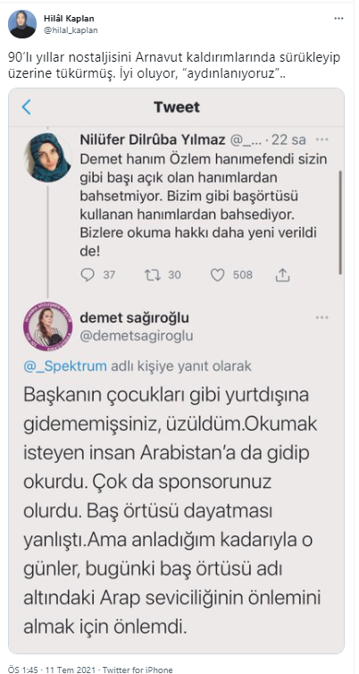 Sağıroğlu'ndan Hilal Kaplan'a: Siyasete alet ettiniz dini - Resim : 1