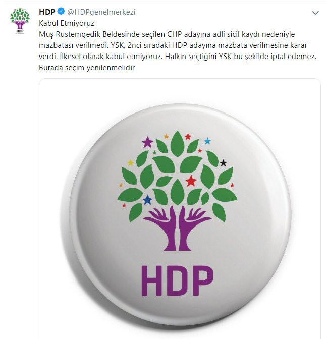 HDP, kendisine verilen mazbatayı kabul etmedi - Resim : 1