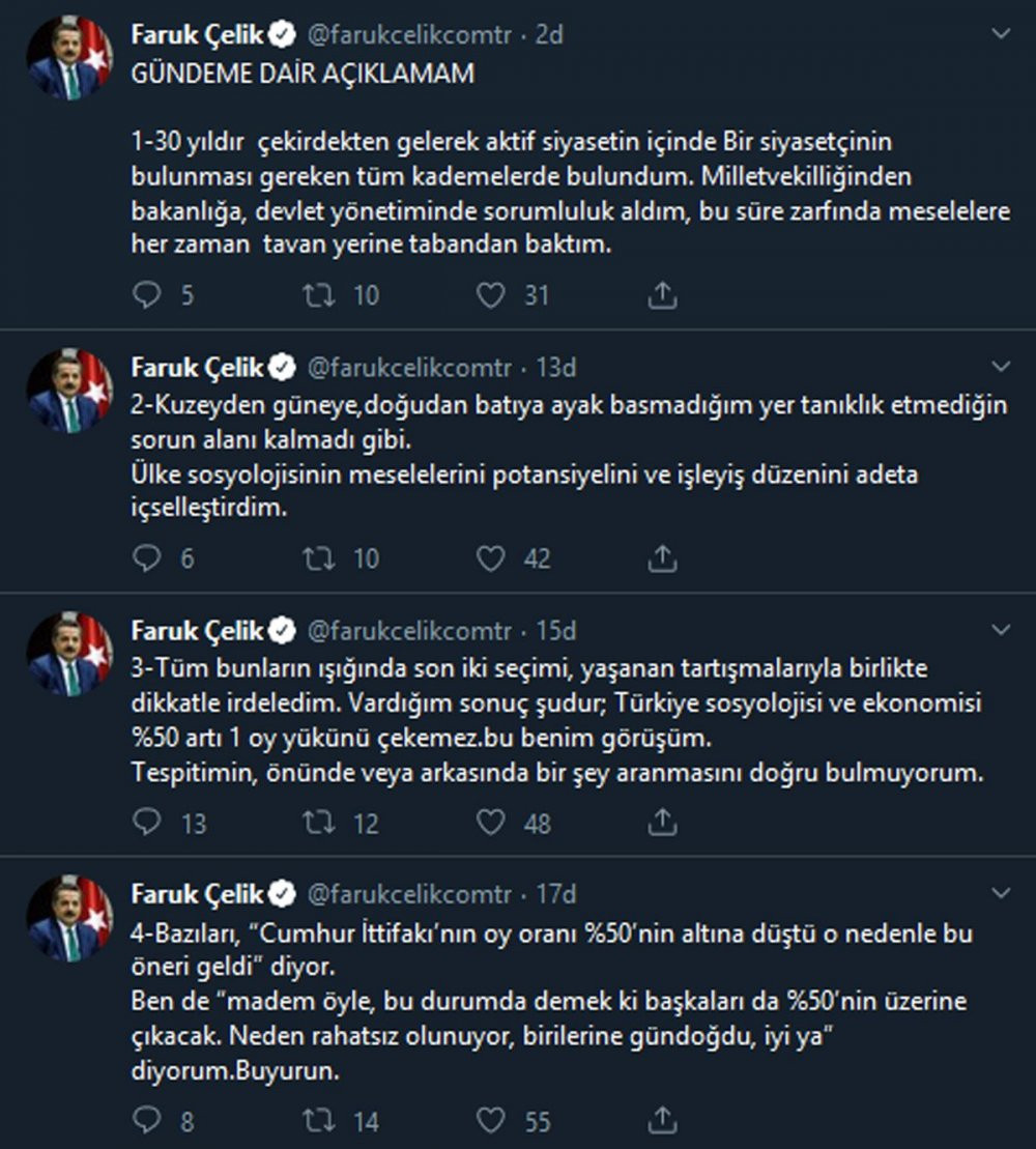 AKP’li Faruk Çelik’ten ikinci 50+1 formülü! - Resim : 1