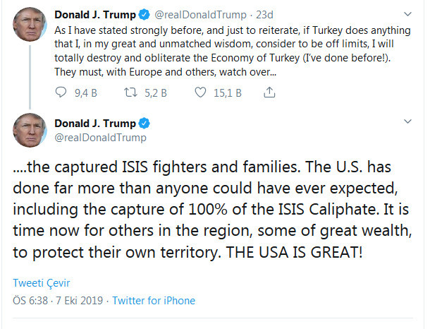 Trump'tan Türkiye'ye tehdit! 'Eğer bir şey yaparlarsa...' - Resim : 1