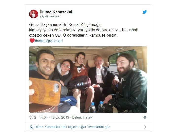 Kılıçdaroğlu'ndan otostop çeken ODTÜ'lü öğrencilere jest! - Resim : 1