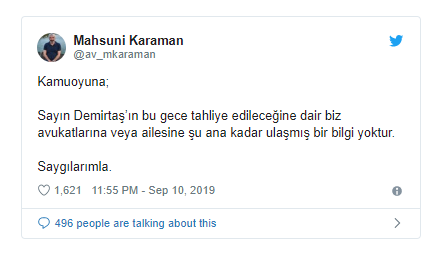 Demirtaş'ın avukatından "tahliye" açıklaması!  - Resim : 1