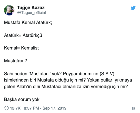 Tuğçe Kazaz'ın beyin yakan 'Atatürk' paylaşımı - Resim : 1