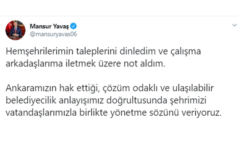 Mansur Yavaş’tan Ankaralılara bir söz daha - Resim : 1