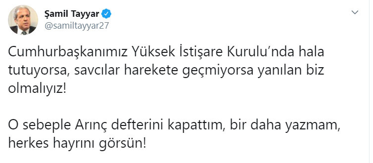 Tayyar'dan Erdoğan'a çok sert Arınç mesajı: Hayrını görsün! - Resim : 1