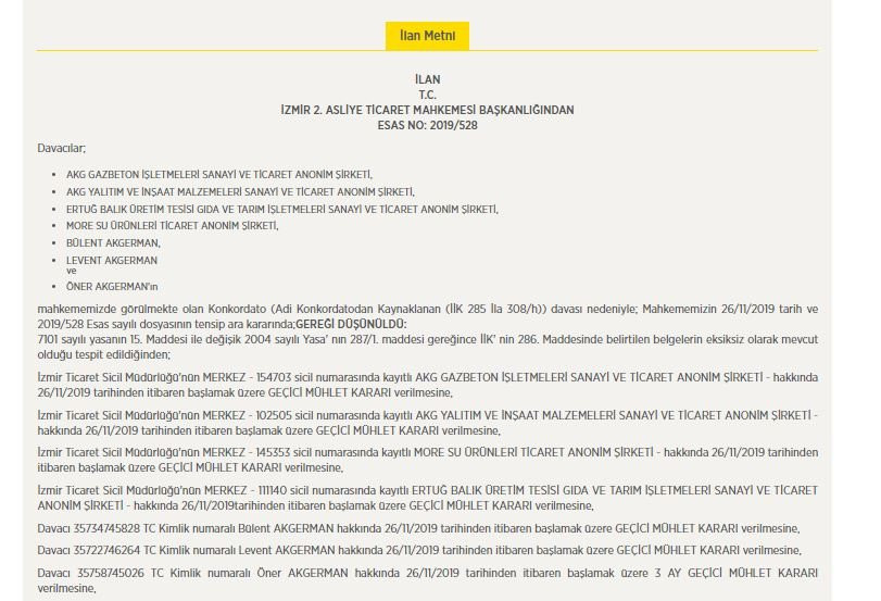 Dev şirket konkordato ilan etti! - Resim : 1