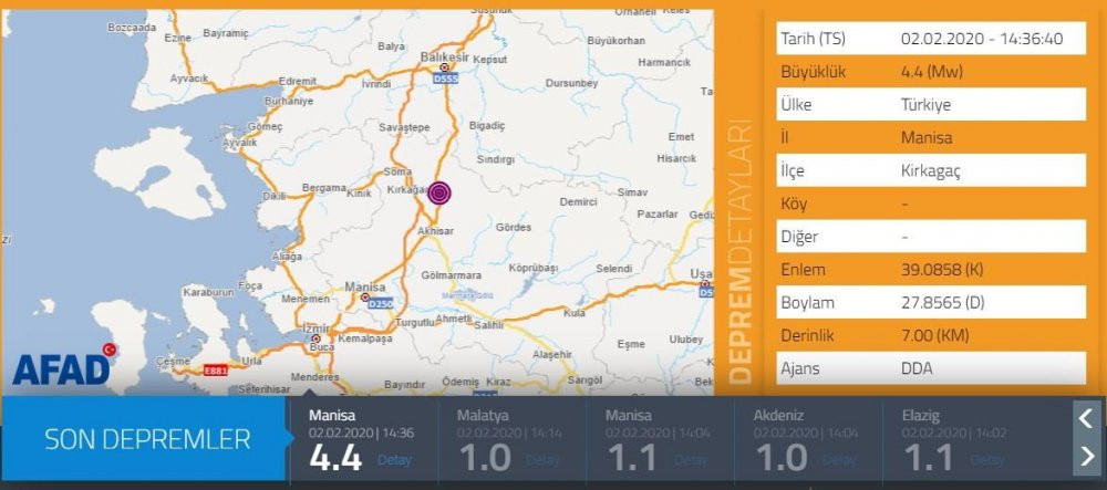 Manisa’da 4.4 şiddetinde deprem! İzmir, Balıkesir ve çevre illerde de hissedildi - Resim : 1