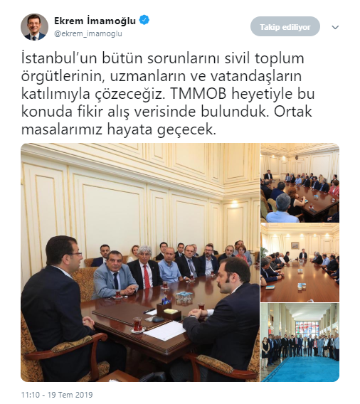 İmamoğlu, TMMOB heyeti ile görüştü - Resim : 1