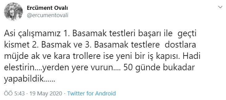 Prof. Dr. Ovalı: Aşı çalışmamız 1. basamak testleri başarıyla geçti, dostlara müjde Aktrollere yeni iş kapısı - Resim : 1