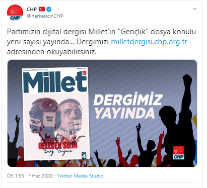 CHP'nin Millet Dergisi'nin yeni sayısı yayınlandı   - Resim : 1