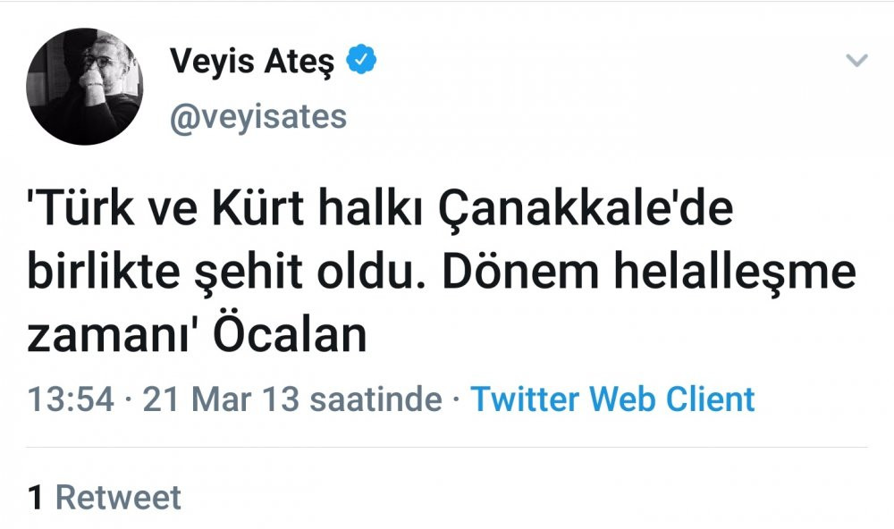 'HDP'yi Habertürk'e davet etmiyoruz' diyen Veyis Ateş'in  'Öcalan' ve Fethullah paylaşımları ortaya çıktı - Resim : 1