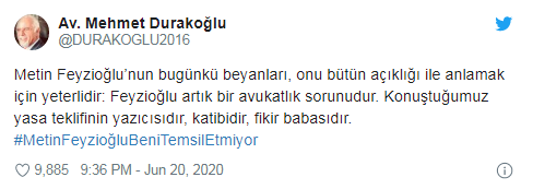 İstanbul Barosu Başkanı Durakoğlu'dan Metin Feyzioğlu'na sert tepki - Resim : 1