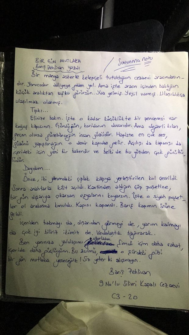 Barış Pehlivan, Barış Terkoğlu'nun tahliyesini yazdı - Resim : 1