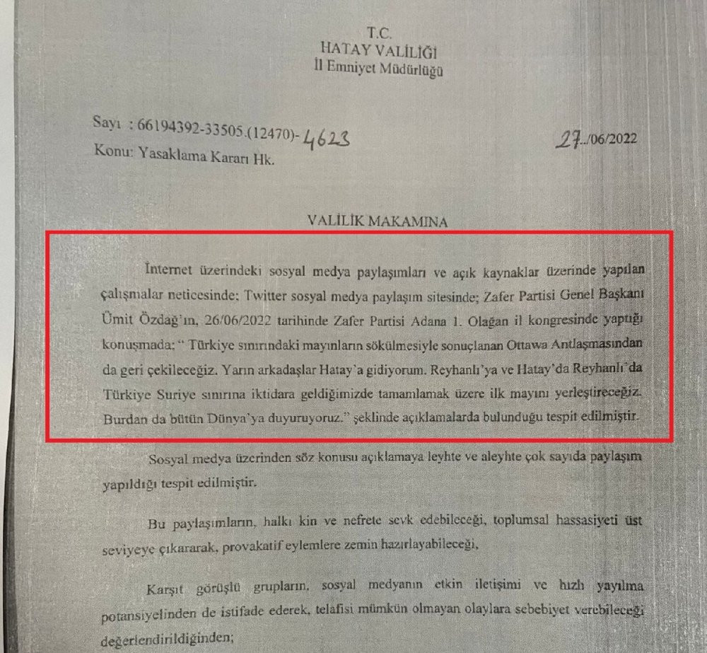 Ümit Özdağ'ın Hatay'a girmesine polis ve jandarma engeli! - Resim : 1