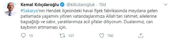 Kılıçdaroğlu'ndan hayatını kaybedenler için başsağlığı - Resim : 1