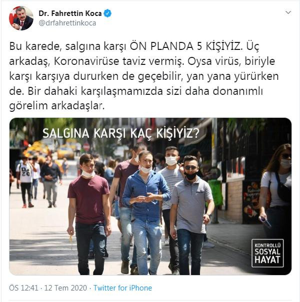 Bakan Koca, 5 gencin fotoğrafını paylaştı: Vir&uuml;s yan yana y&uuml;r&uuml;rken ge&ccedil;ebilir - Resim : 1