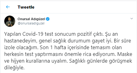 CHP Genel Başkan Yardımcısı Onursal Adıgüzel'in koronavirüs testi pozitif çıktı - Resim : 1