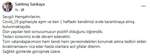 CHP'li belediye başkanının koronavirüs testi pozitif çıktı - Resim : 1