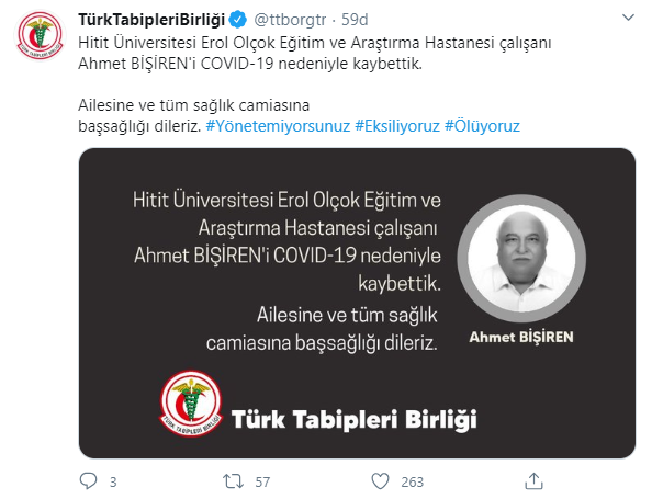 Bir sağlık çalışanı daha koronavirüs nedeniyle hayatını kaybetti - Resim : 1