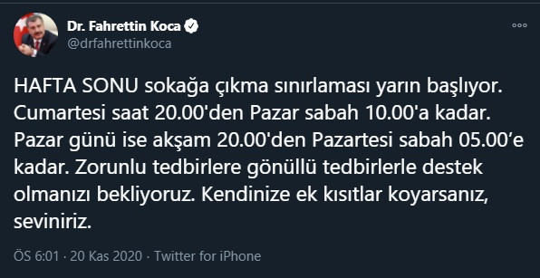 Sokağa çıkma 'kısıtlamaları' yarın başlıyor - Resim : 1