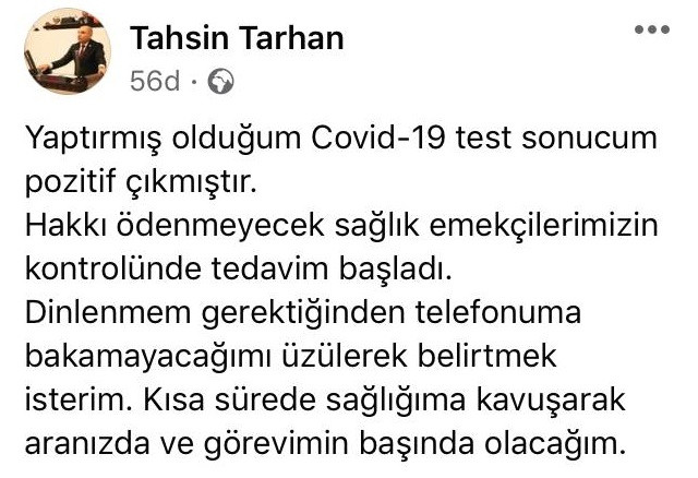 CHP'li Tahsin Tarhan koronavirüse yakalandı - Resim : 1