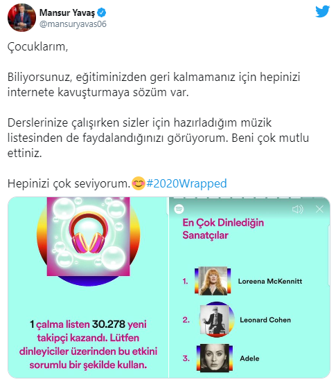 Mansur Yavaş, Spotify listesini paylaştı - Resim : 1