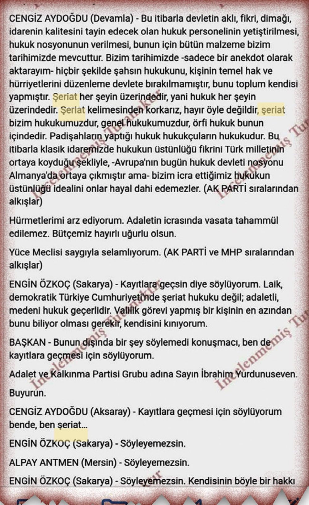 AKP'li milletvekilinden Meclis'te skandal sözler: Şeriat bizim hukukumuzdur - Resim : 1