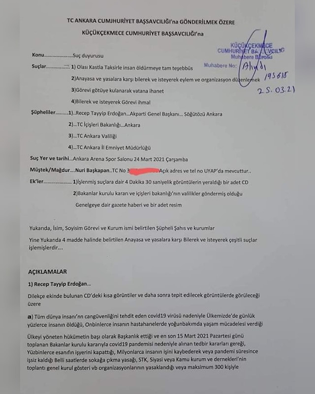 AKP yasakları hiçe saydı, Erdoğan'a yurttaş tarafından dava açıldı - Resim : 1