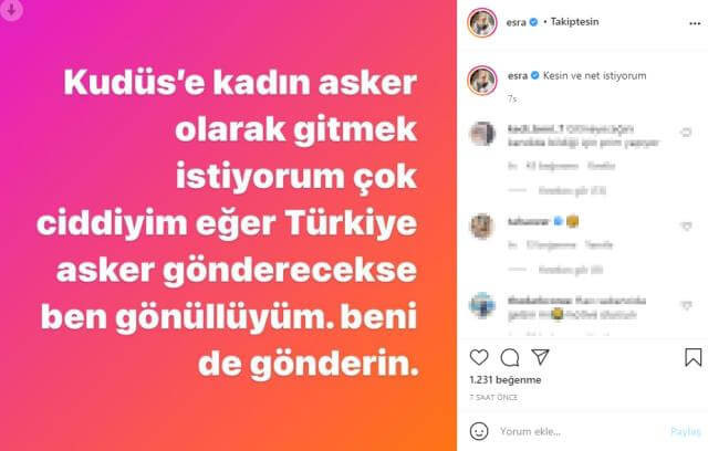 Ciciş Esra Ersoy eline silahı aldı: Kudüs’e gitmek istiyorum - Resim : 1