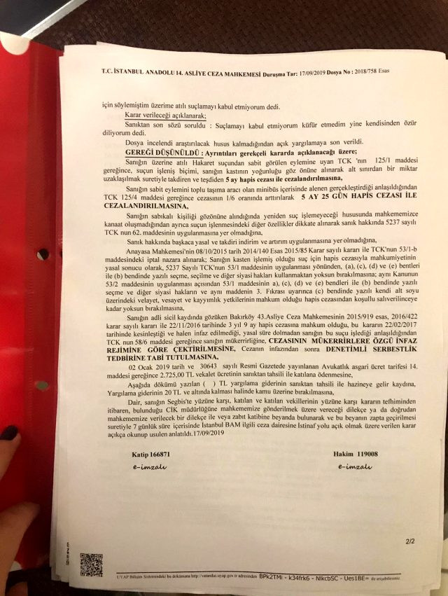 Şort giyen kıza hakaret edip darp eden sanığın cezası belli oldu - Resim : 2