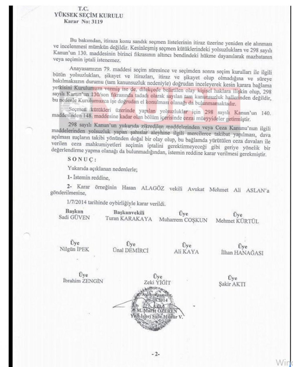 Büyükçekmece'ye emsal niteliğinde Sadi Güven imzalı 2004 Iğdır kararı - Resim : 2