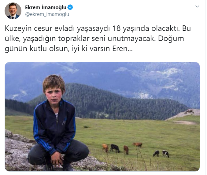 Ekrem İmamoğlu ve Mansur Yavaş, Eren Bülbül'ü unutmadı - Resim : 2