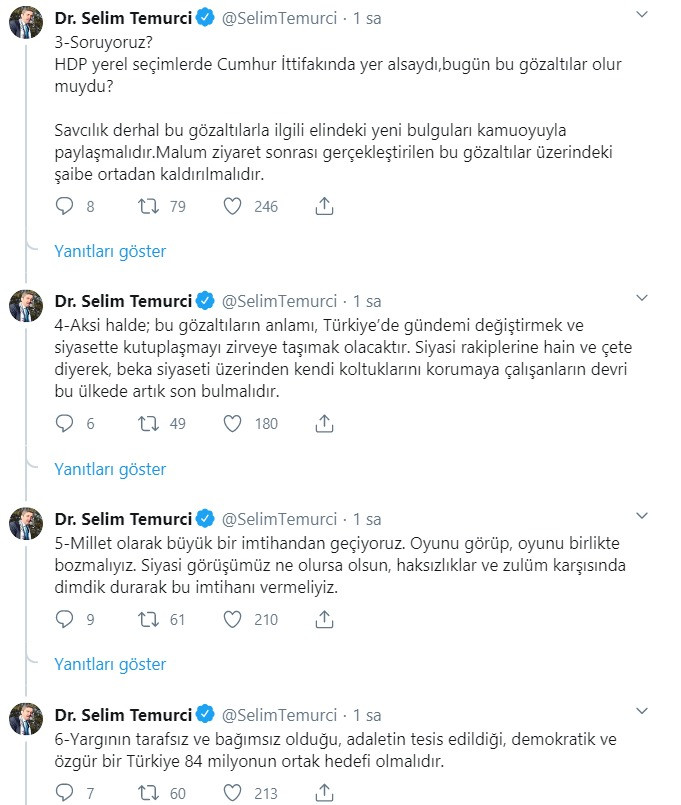 Gelecek ve DEVA Partisi'nden HDP gözaltılarına tepki - Resim : 2