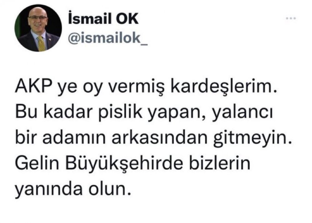 AKP'ye katılan İsmail Ok paylaşımlarını silince gündem oldu! - Resim : 2