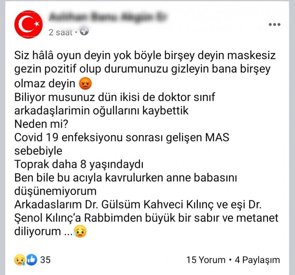 8 yaşındaki Toprak, koronavirüs sonrası gelişen sendroma yenildi - Resim : 1